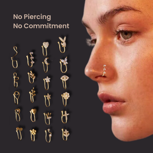 SERIES B - Adjustable Fake Nose Ring (No Piercing Required), Clip-On N –  The Little Statement