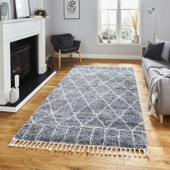 An image of Aspen 1682 Modern Rug 120 x 170cm / Grey/Ivory