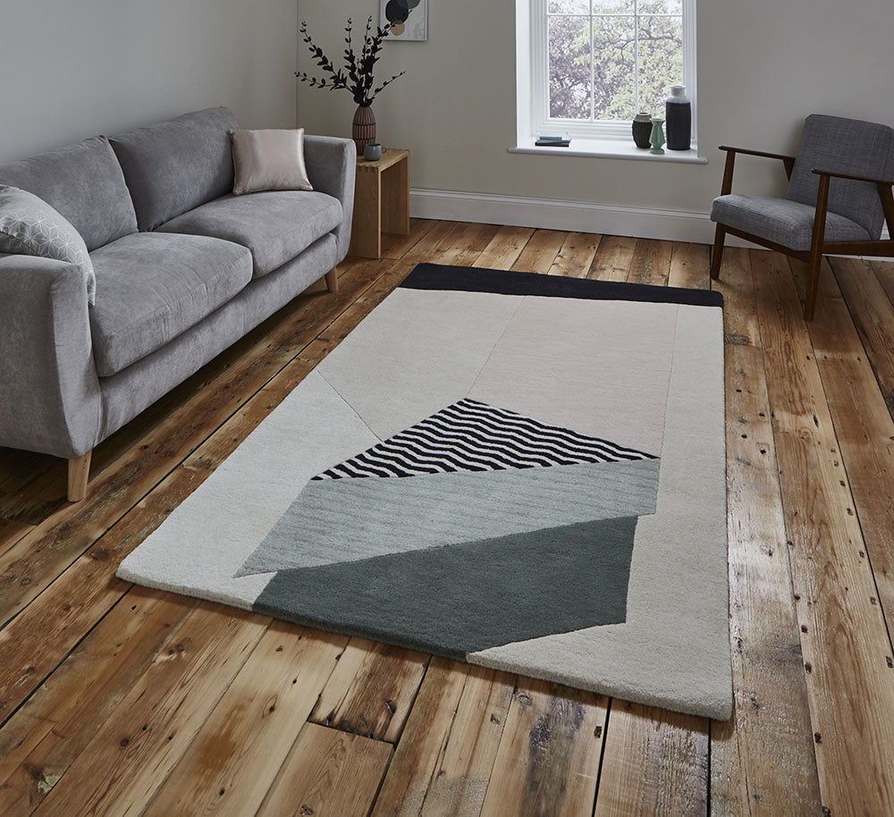 An image of Michelle Collins MC14 Stylish Modern Rug 150 x 230cm / Ivory