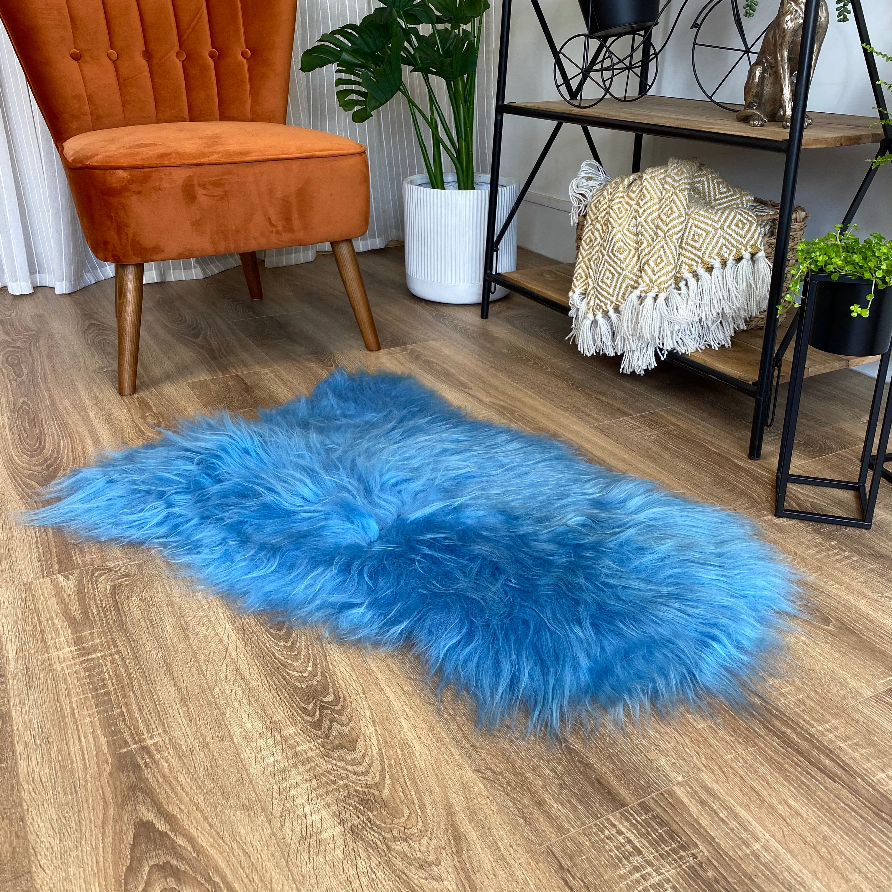 An image of Icelandic Sheepskin Rug Baby Blue (Single)