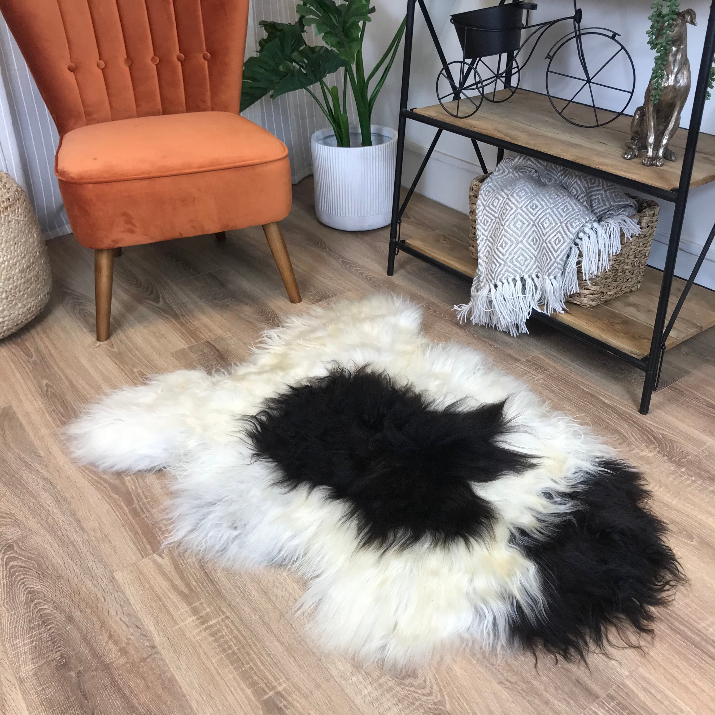 An image of Natural Mixed Icelandic Sheepskin Rug Medium - Choose Your Rug ICE-MED-MIX17