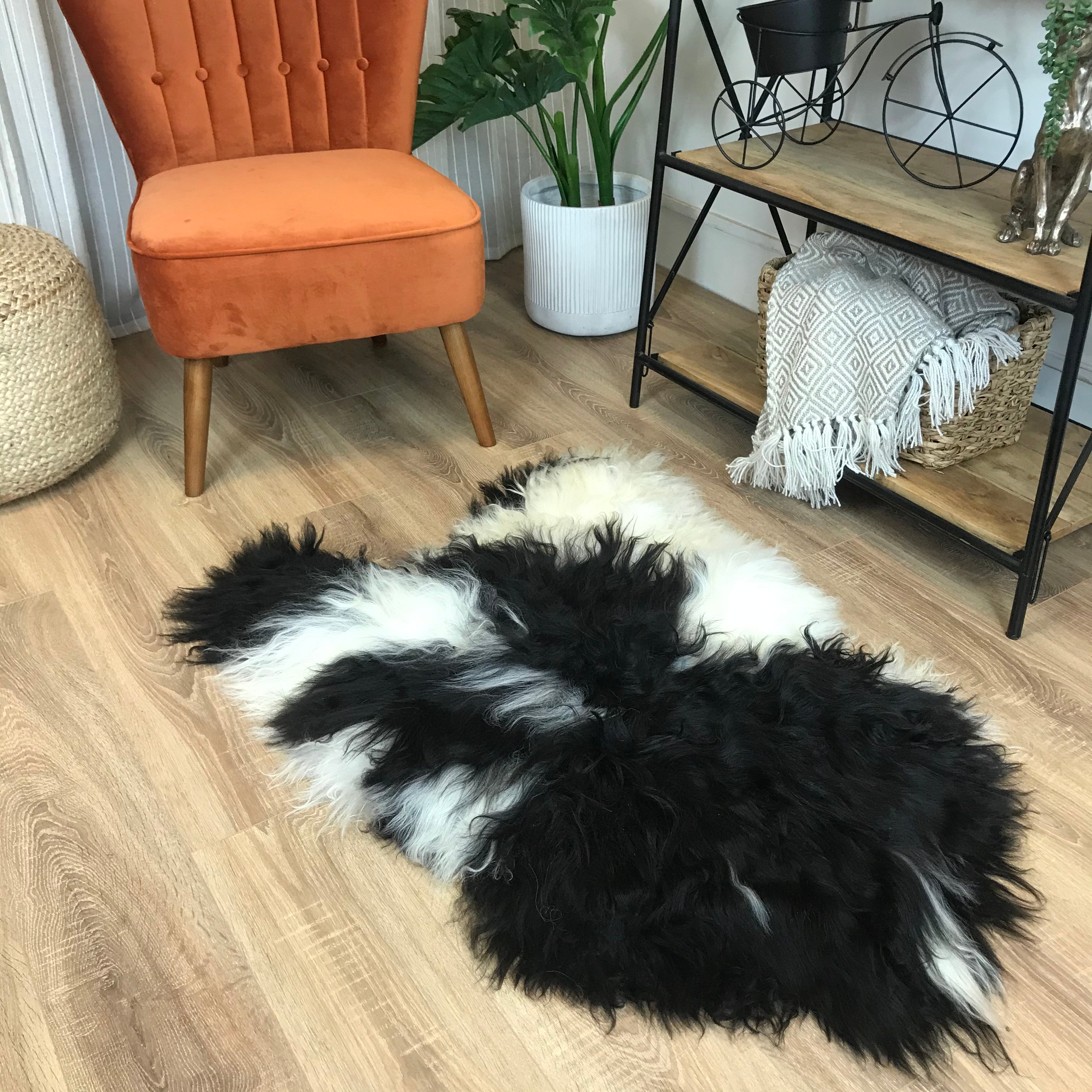 An image of Natural Mixed Icelandic Sheepskin Rug Medium - Choose Your Rug ICE-MED-MIX16