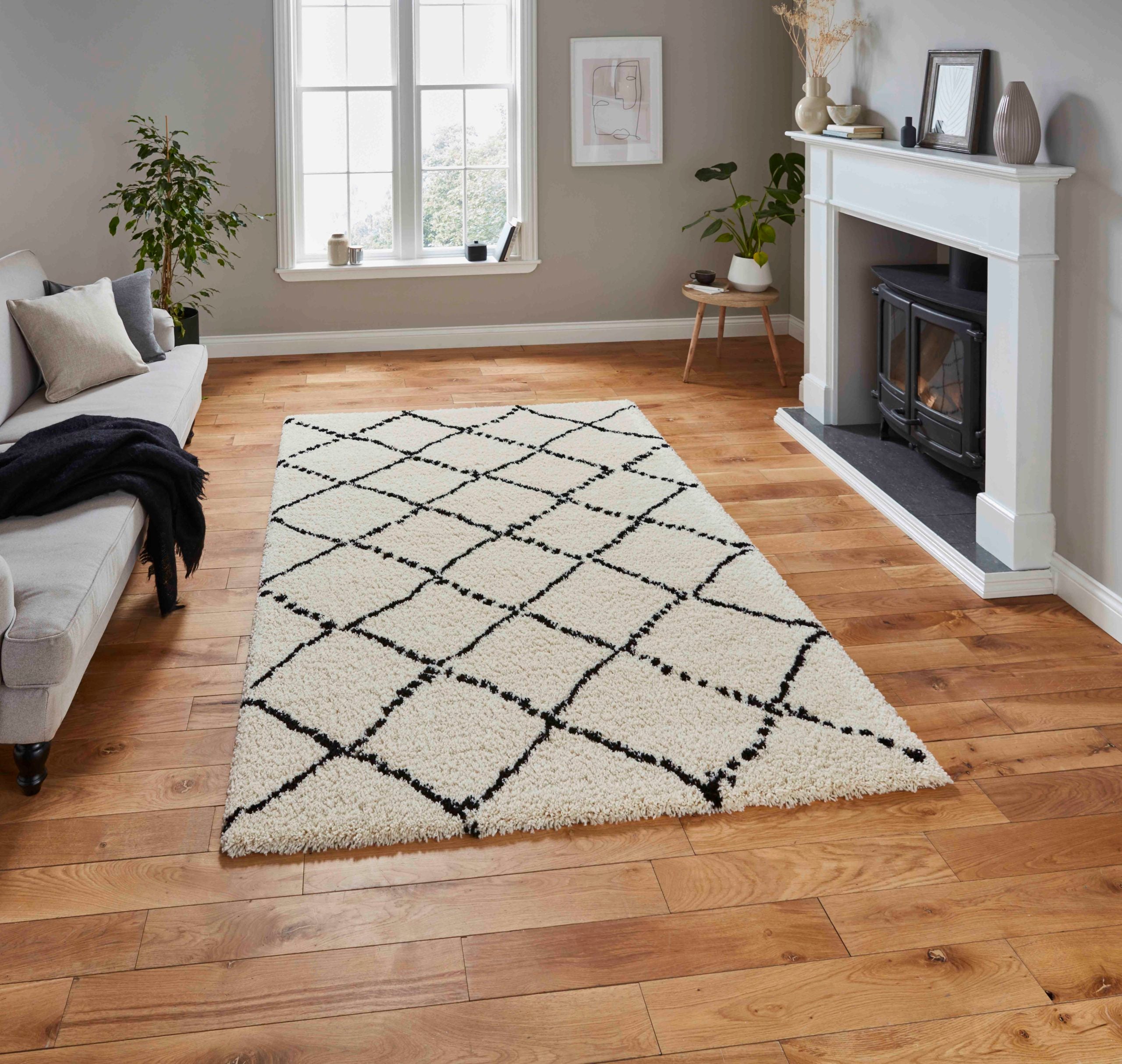 An image of Royal Nomadic 5413 Trendy Modern Rugs 200 x 290cm / Black