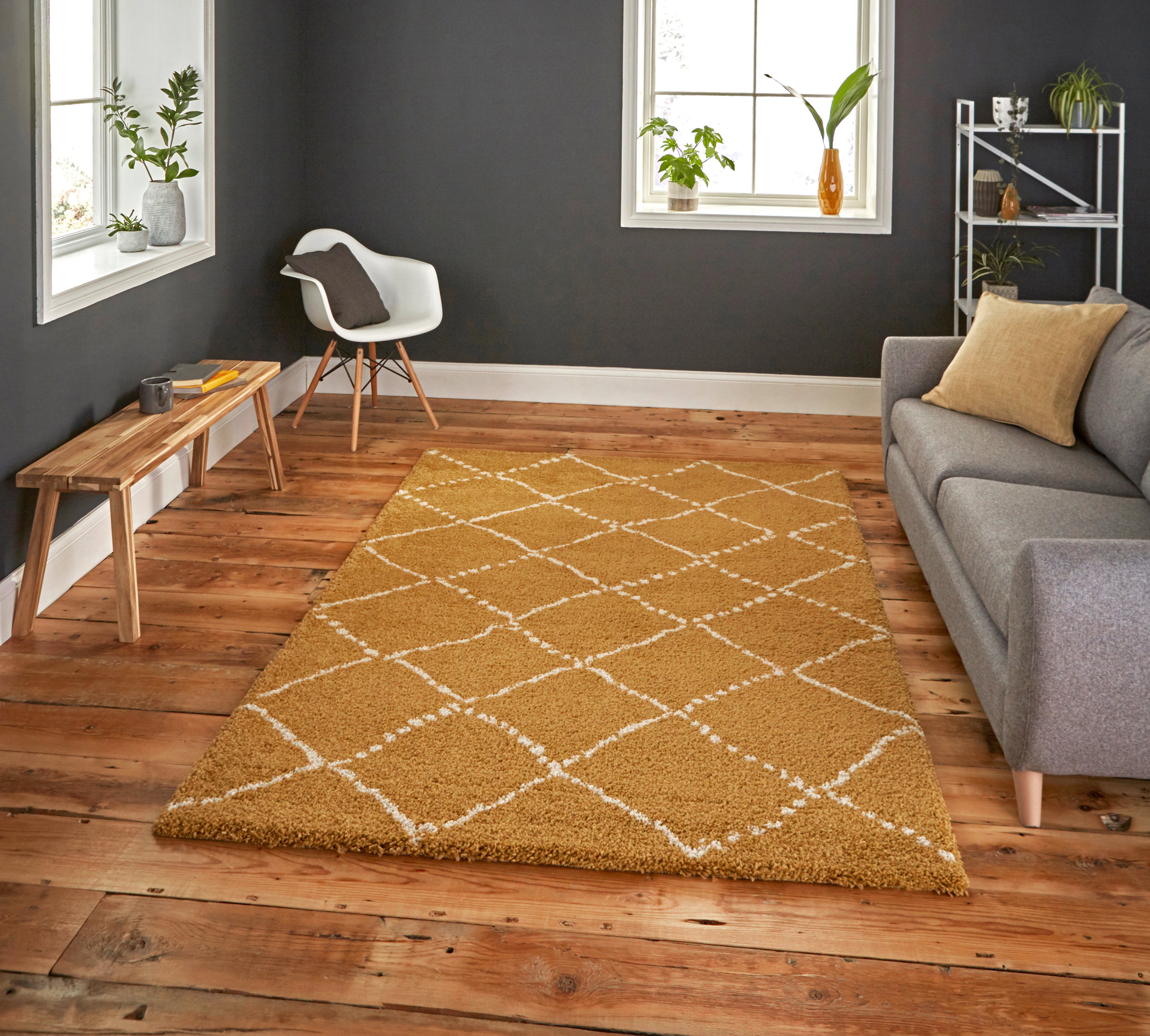 An image of Royal Nomadic 5413 Trendy Modern Rugs 200 x 290cm / Yellow