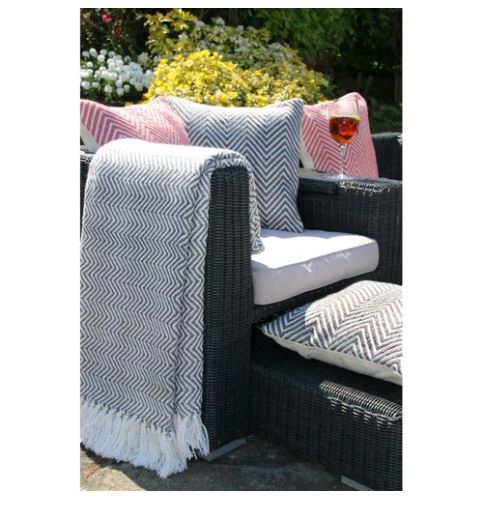 An image of Modern Herringbone Eco-Friendly Woven Indoor / Outdoor Rug 130x180cm Throw / War...