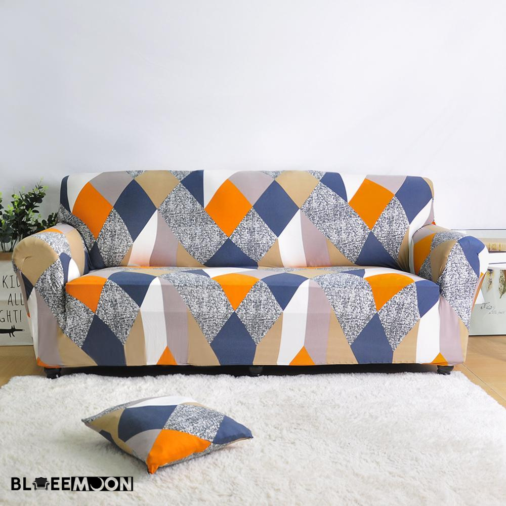 Funda sofá Chaise Longue con estampado - blueemoon