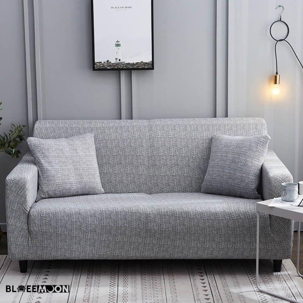 Fundas de sofá y funda de sofá chaise longue Gris Claro Jaspeado - blueemoon