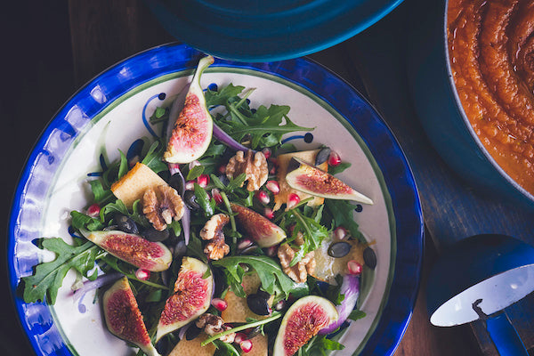 Ruccola Feigen Salat für Knochenbrühen Diät