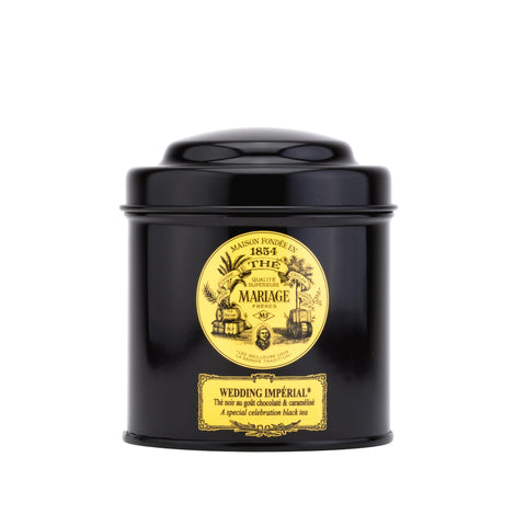 法國] Mariage Freres 瑪黑兄弟百年品牌黑色圓型品牌原裝空罐Empty Classic Tea Tin 100g / 150g  (收藏用/自己可加入喜愛的茶葉)