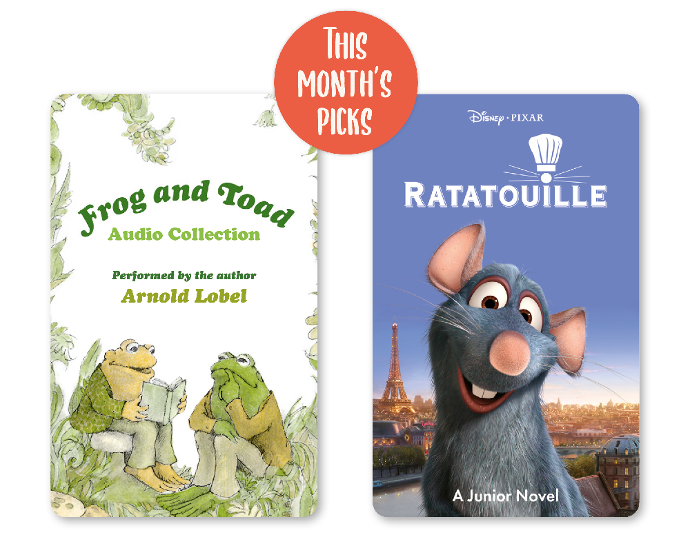 This months 2 club pick cards: Disney Pixar's Ratatouille and Frog and Toad by Arnold Lobel
