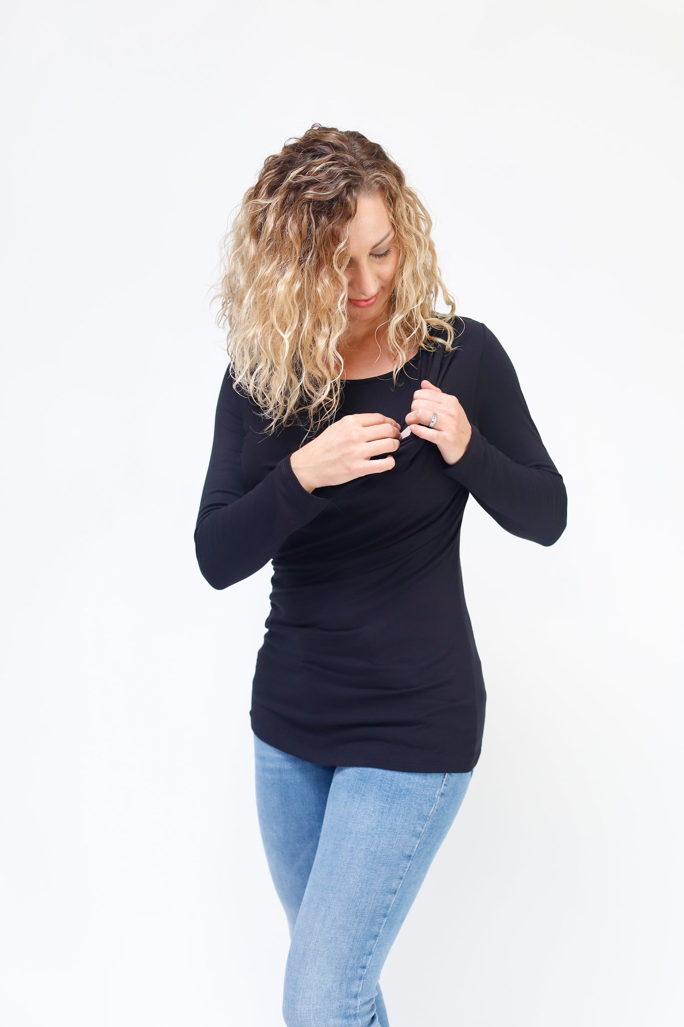 cowl neck nursing top