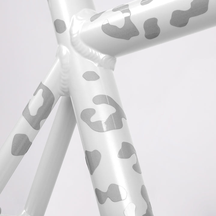 Reflective Stickers for Bikes - Leopard Print - White | BOOKMAN