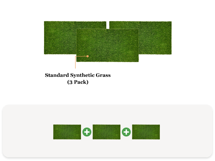 STANDARD Synthetic Grass - 3 pack