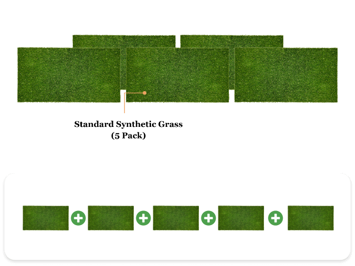 STANDARD Synthetic Grass - 5 Pack