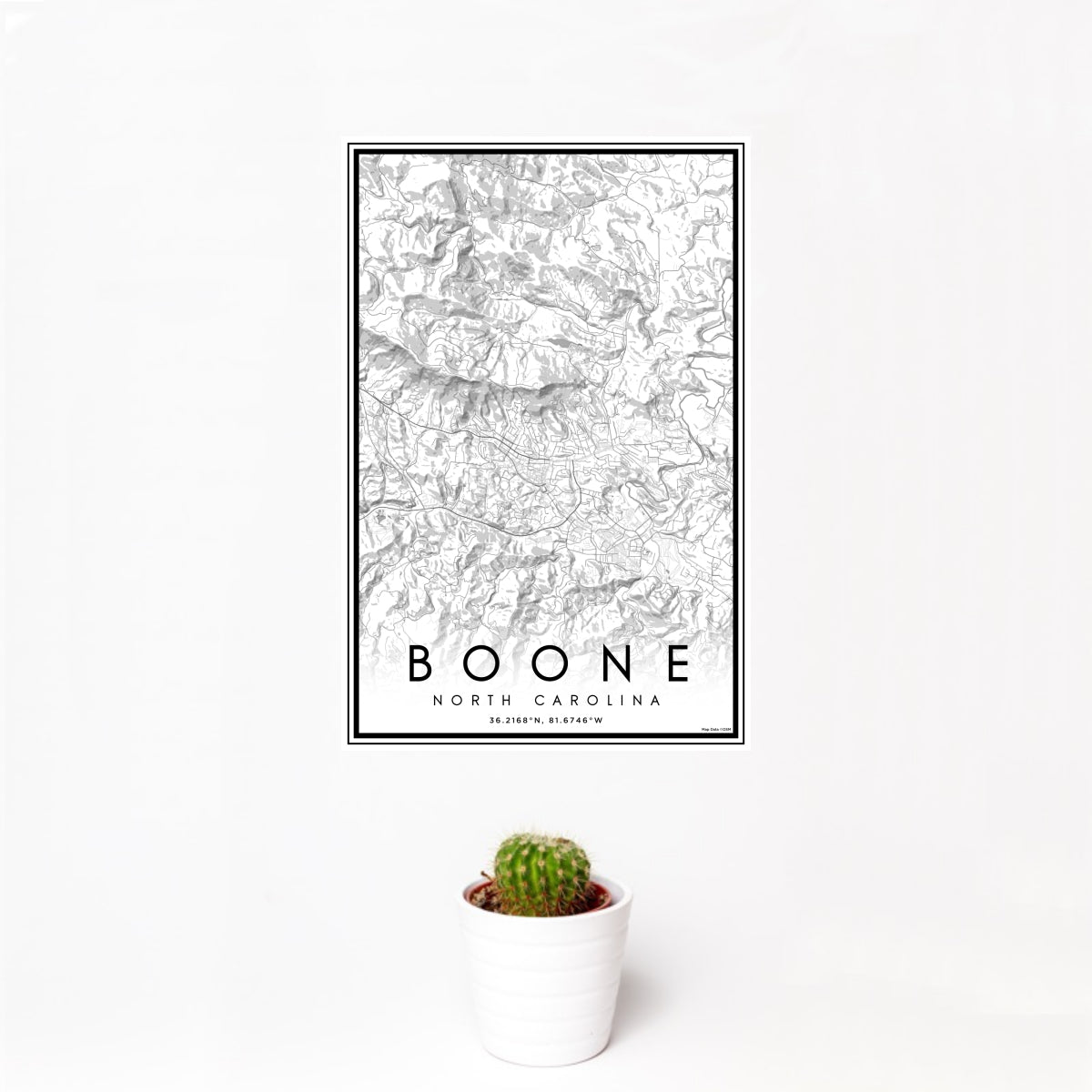 Boone North Carolina Map Print In Classic — Jace Maps 7073