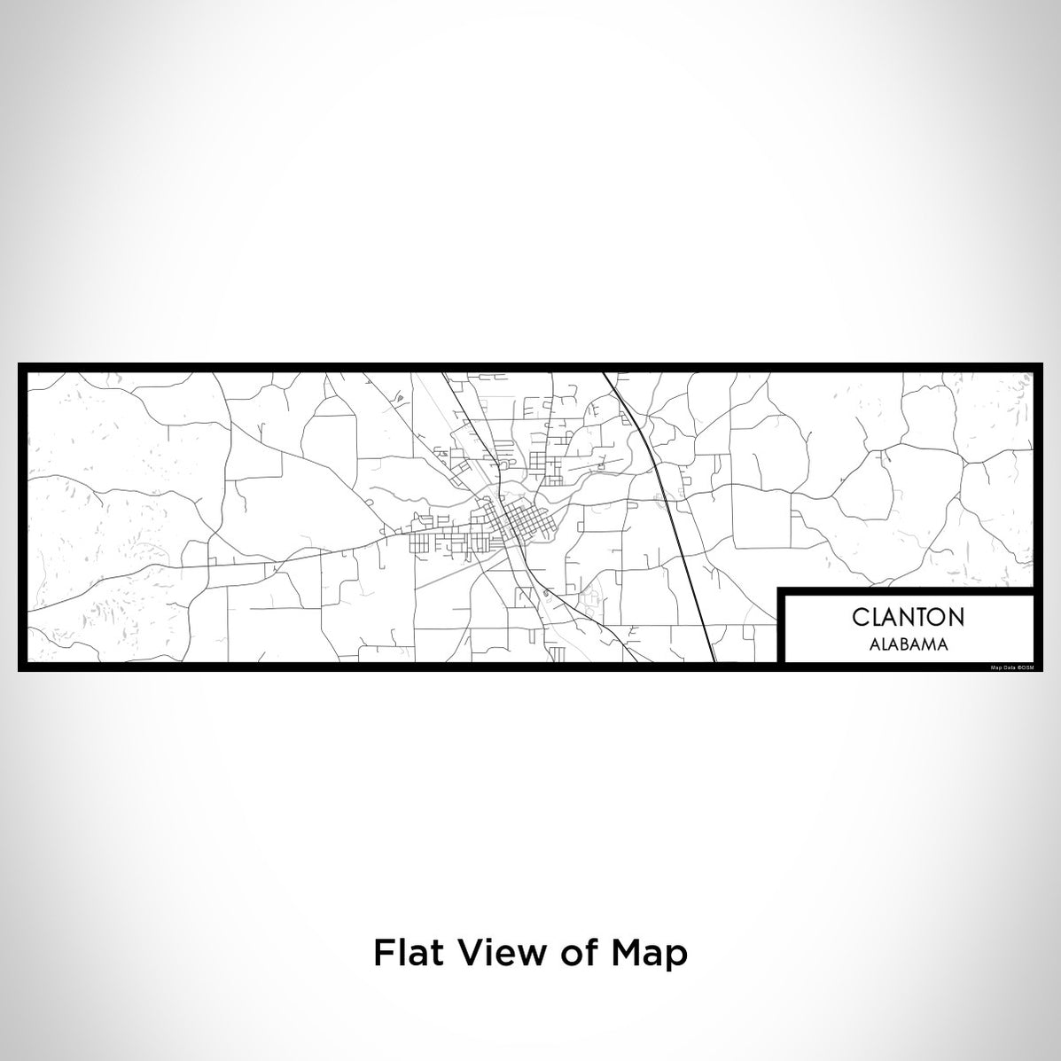 Clanton Alabama Map Enamel Mug In Classic — Jace Maps 3213