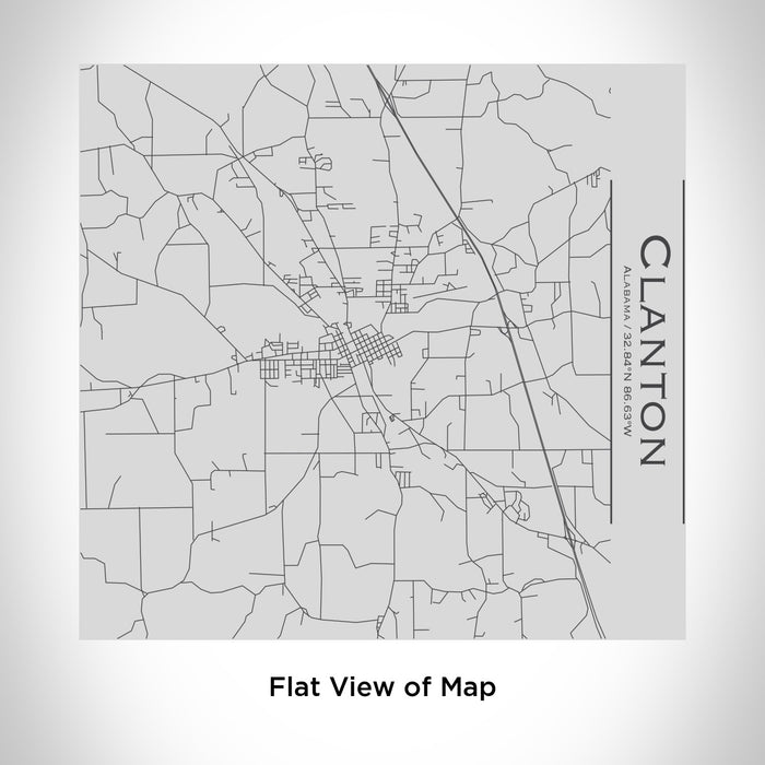 Clanton Alabama Engraved Map Tumbler — Jace Maps 4538