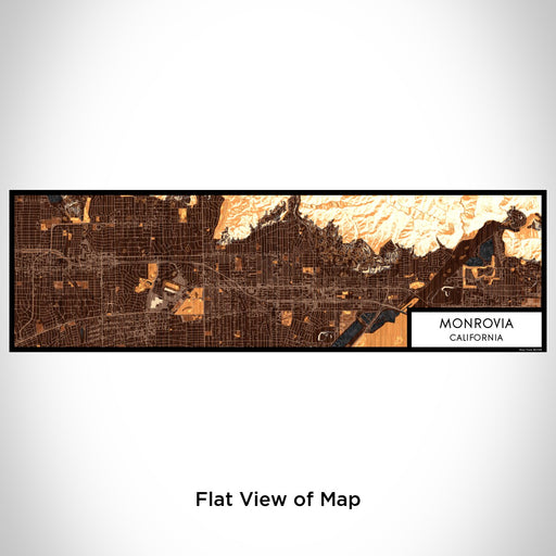 Flat View of Map Custom Monrovia California Map Enamel Mug in Ember