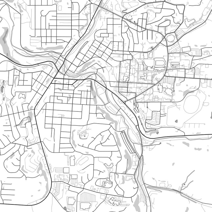 Pullman - Washington Map Print in Classic — JACE Maps