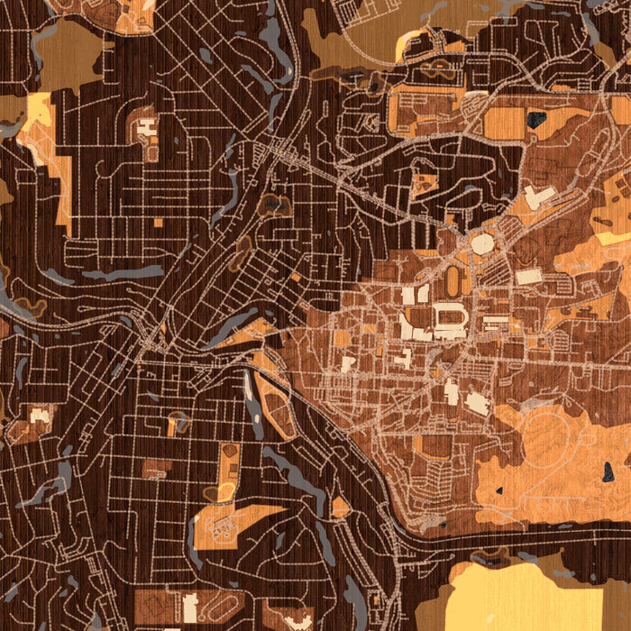 Pullman - Washington Map Print in Ember — JACE Maps