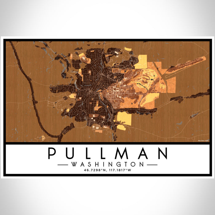 Pullman - Washington Map Print in Ember — JACE Maps