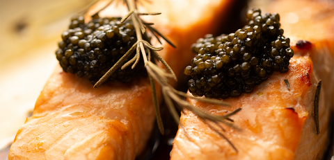 Salmon and caviar? That's right! Combine any fish dish or sushi with the best caviar of your choice from The Caviar House.