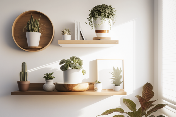 floating shelves for plants