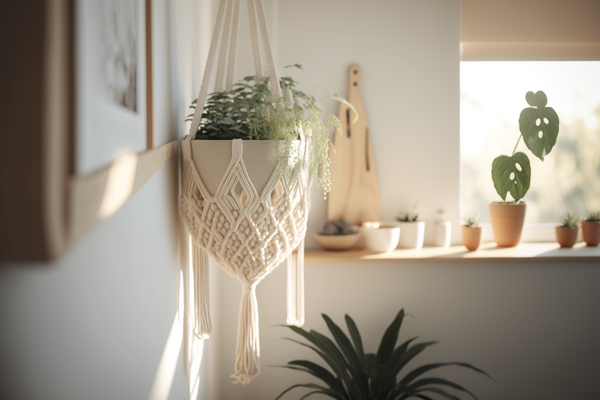 macrame wall hanging planter