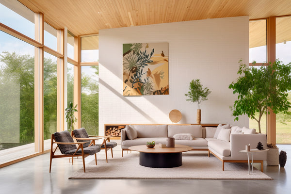 Sustainable Interior Design, indoor home with plants, zen vibe