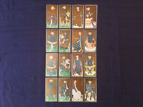 Visconti tarot court cards