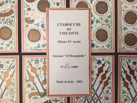 Visconti tarot limited edition hand-numbered certification card, number 119 / 1000