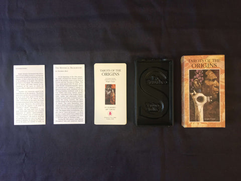 Tarots of the Origins Box with Contents on Display