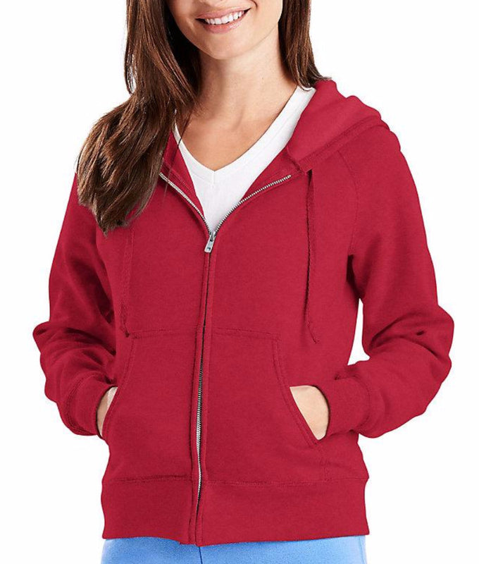 hanes red zip hoodie