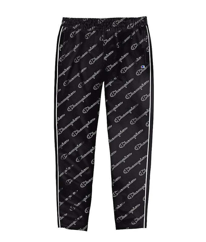 champion all over logo track pants