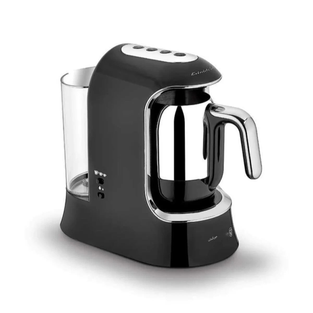 Product image for Korkmaz -  Kahvekolik Aqua Azura/Chrome Automatic Coffee Machine - Black/Chrome