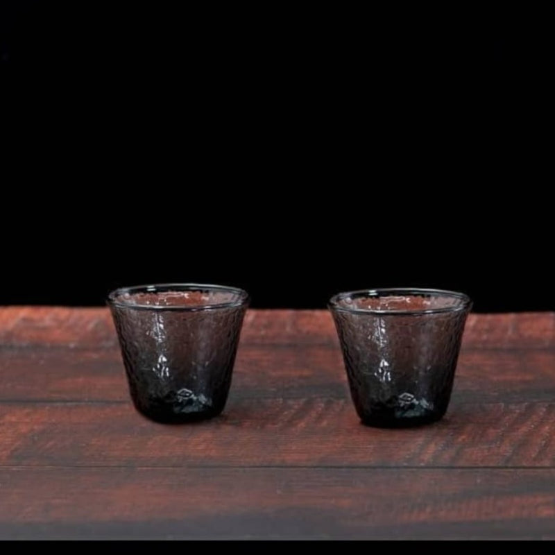 Coffee Cups Set 2 pcs 80 ml Transparent Black | طقم أكوب قهوة 2 حبة 80 –  Kaif