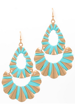 Raffia Teardrop Earrings