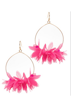 Fuchsia Fabric Earrings