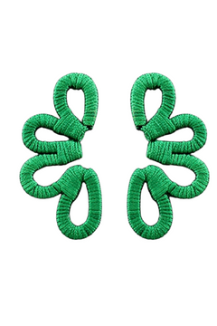 Green Scroll Earrings