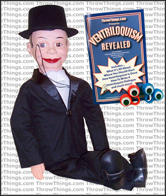 ThrowThings Charlie Mccarthy Deluxe Upgrade Ventriloquist Dummy 30 in