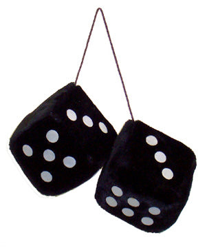 Black 4" Fuzzy Dice - Out Of Stock