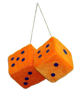 Orange 4" Fuzzy Dice - Out Of Stock