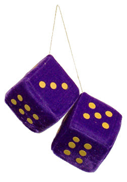 Purple 4" Fuzzy Dice - Out Of Stock