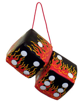 2.5" Vinyl Flame Dice - Out Of Stock