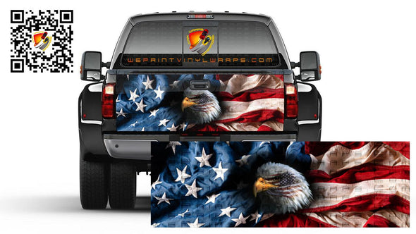 Bald Eagle and American Flag - Headgear Wrap