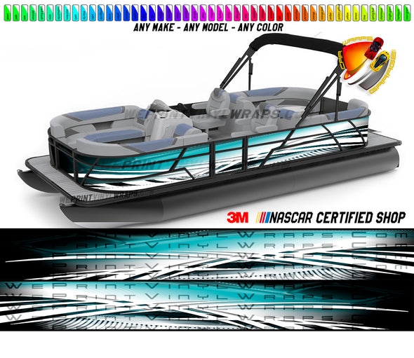 Aqua Hexagons Graphic Vinyl Boat Wrap Decal Fishing Bass Pontoon Sport – We  Print Vinyl Wraps