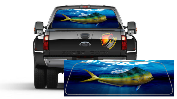 Mahi Mahi Fish Window Graphic Decal Sticker Truck – We Print Vinyl