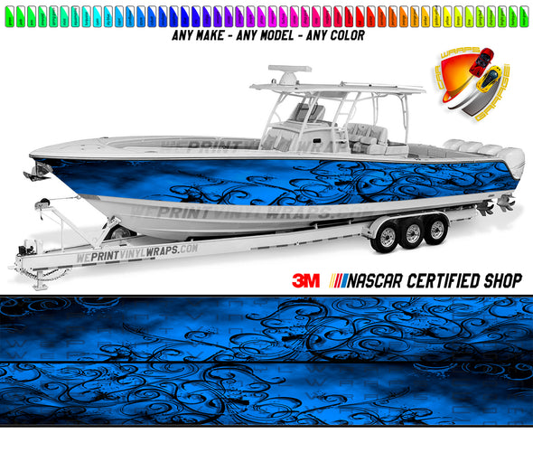 Sapphire Blue White Seabass Graphic Boat Vinyl Wrap Decal Fishing Bass – We  Print Vinyl Wraps