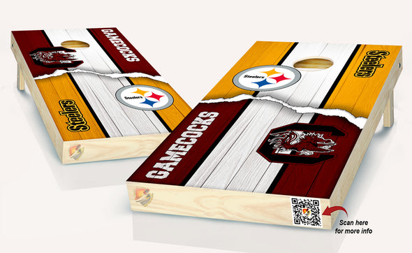 Pittsburgh Steelers Light Gray Board Cornhole Board Vinyl Wrap Laminat – We  Print Vinyl Wraps