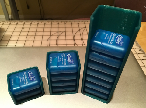 3D-printed dental floss organiser